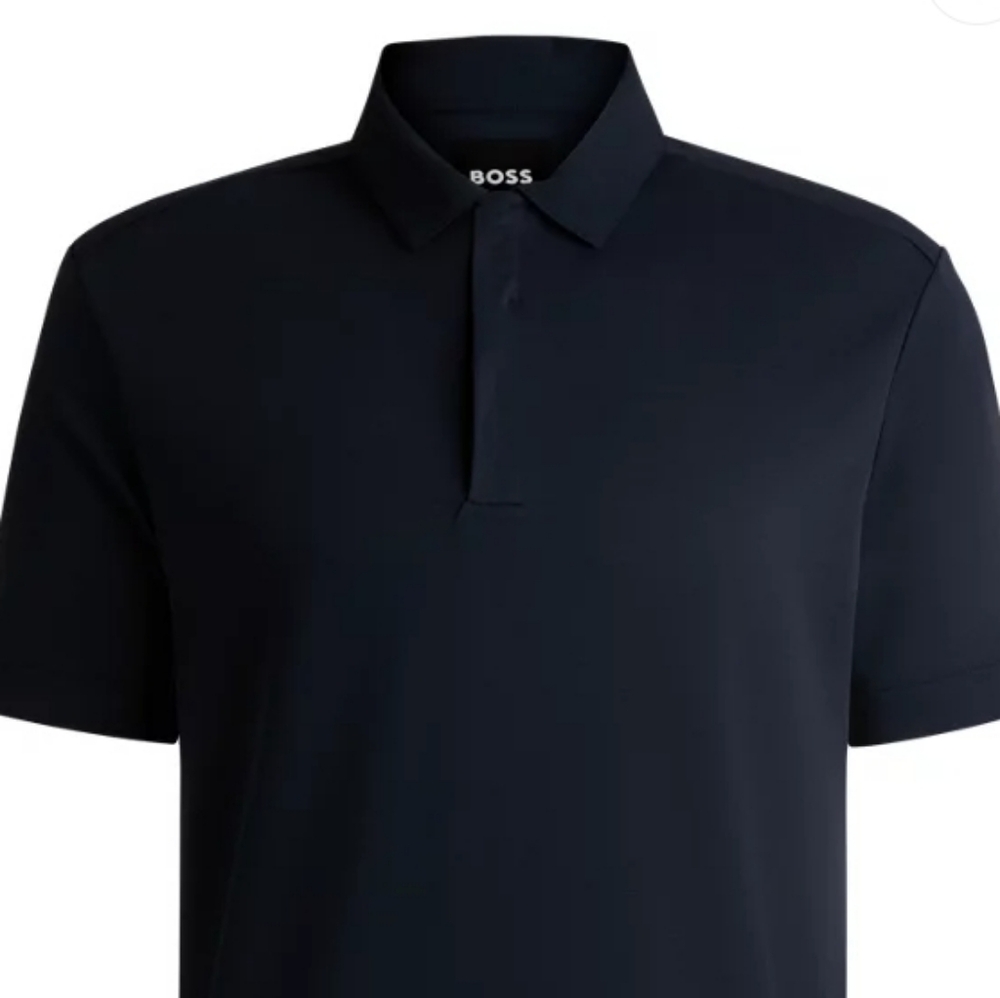 🔥 Authentic Hugo Boss Black Polo Shirt with Antibacterial Performance EUC - XL